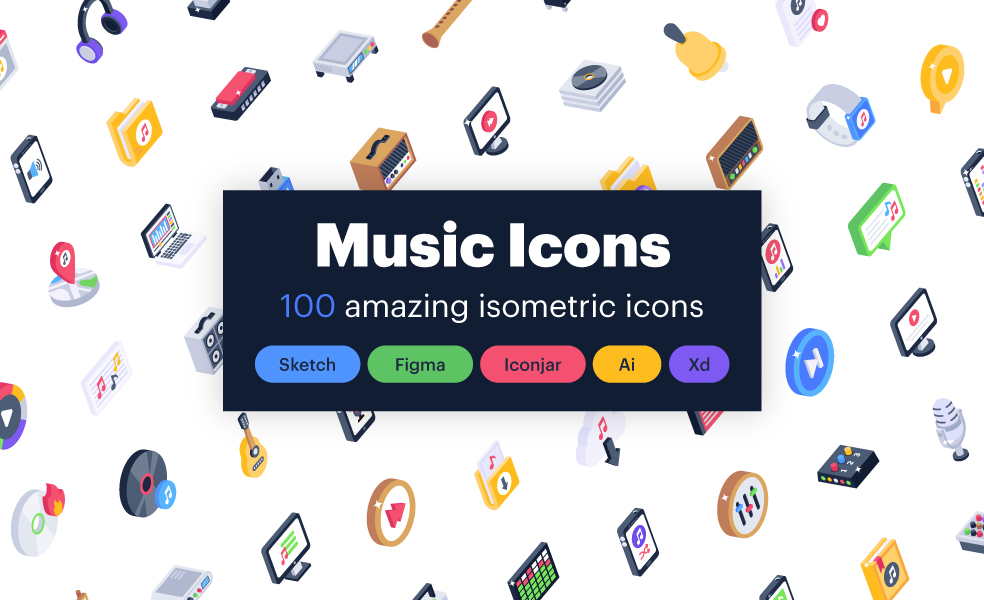music-isometric-icons-cover