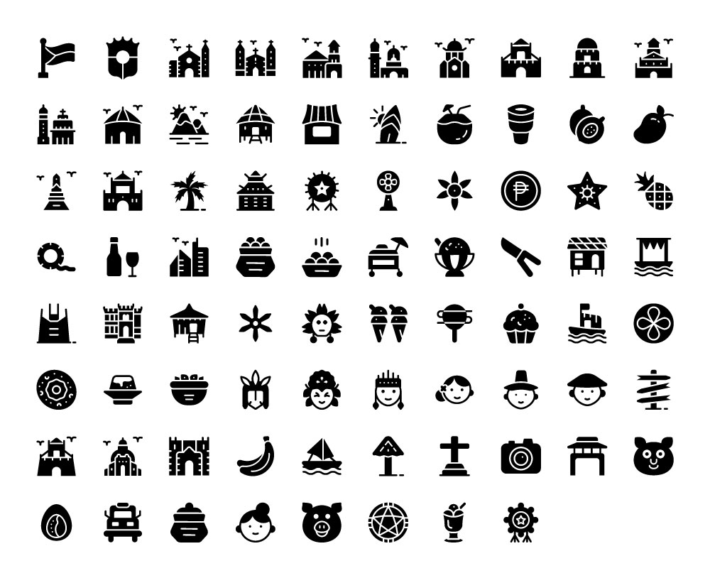 filpino-culture-glyph-icons-full-preview