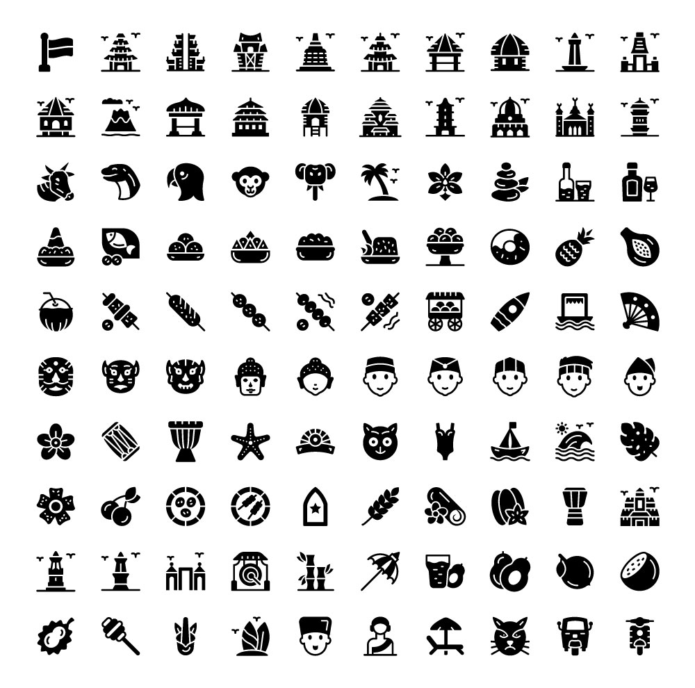 indonesian-culture-glyph-icons-full-preview