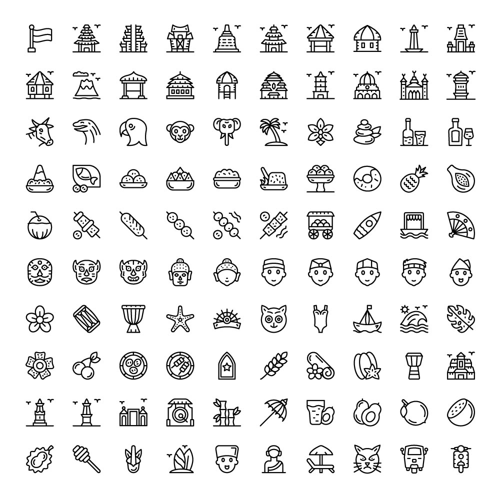 indonesian-culture-line-icons-full-preview