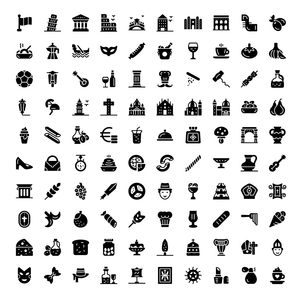 italian-culture-glyph-icons-full-preview