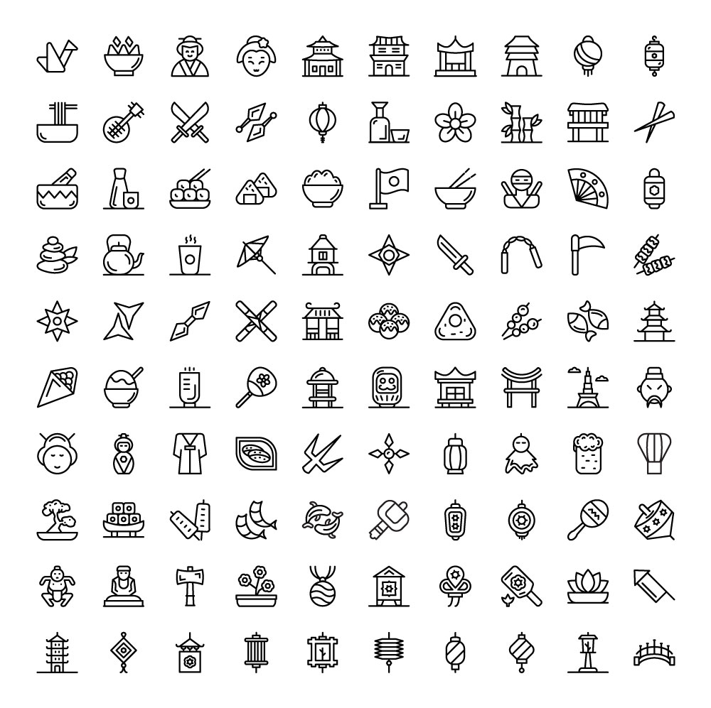 japanese-culture-line-icons-full-preview