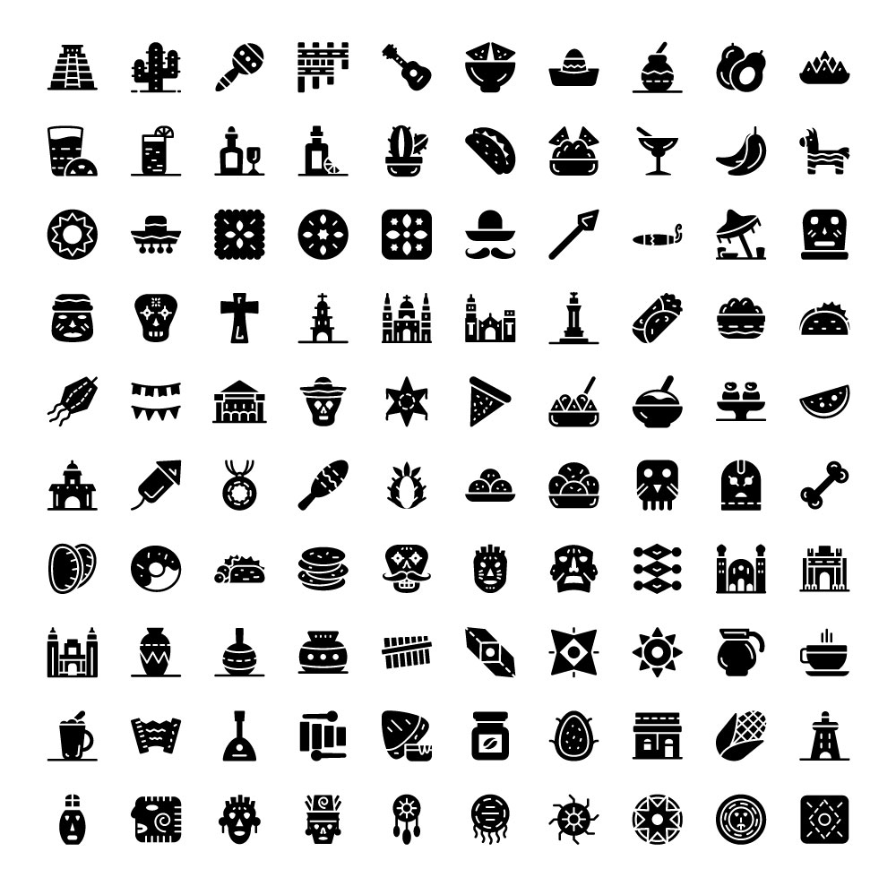 mexican-culture-glyph-icons-full-preview