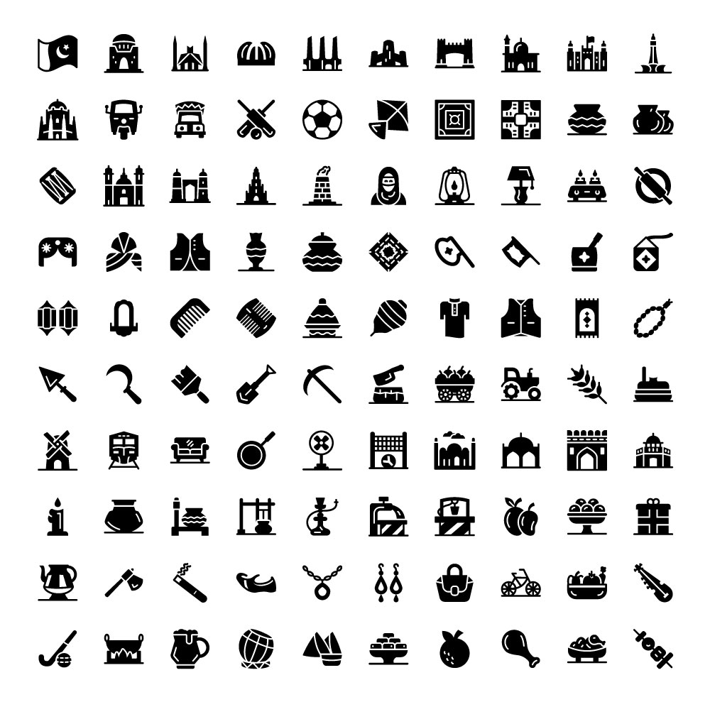 pakistani-culture-glyph-icons-full-preview