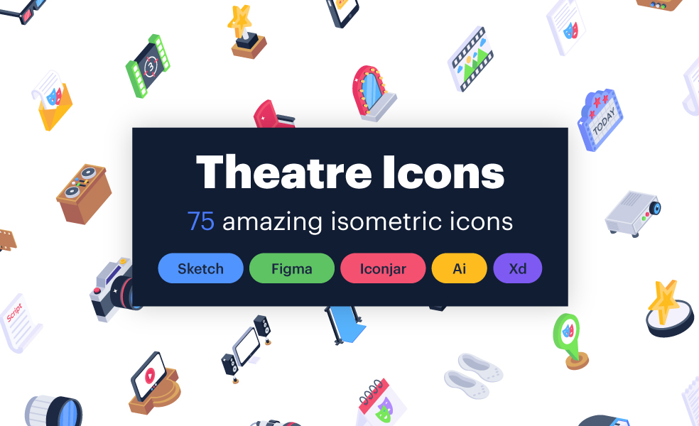 theatre-isometric-icons-cover