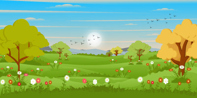 A spring background in flat design