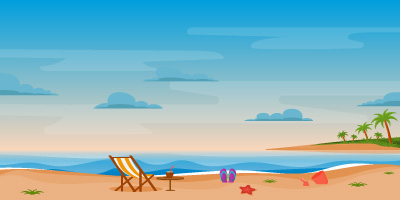 Sand beach background, deck chair with coconut drink