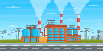 Manufacturing site background design is visually perfect