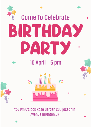 Birthday template vector for birthday promotional designs