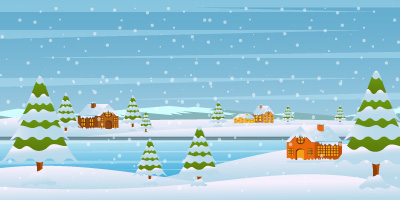 Winter landscape attractive background style
