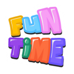 Beautiful flat sticker of fun time with editable facility
