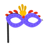 Eye prop, a flat sticker of party mask