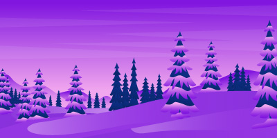 Snowy background showing winter night, flat vector