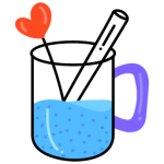 A well-designed flat icon of valentine drink