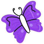 A beautiful winged animal, flat style icon of butterfly