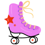 Skating shoe flat icon, editable vector design