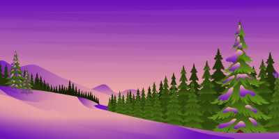 Snowy background showing winter night, flat vector