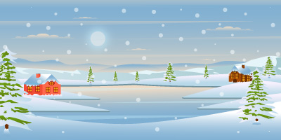 Grab this amazing design of winterscape wallpaper