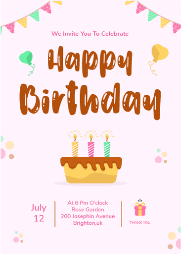 A card design for birthday wish vector design