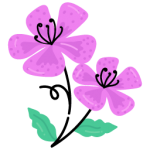 Icon of beautiful flowers in flat design