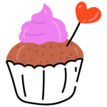 Download flat icon of cupcake, editable vector