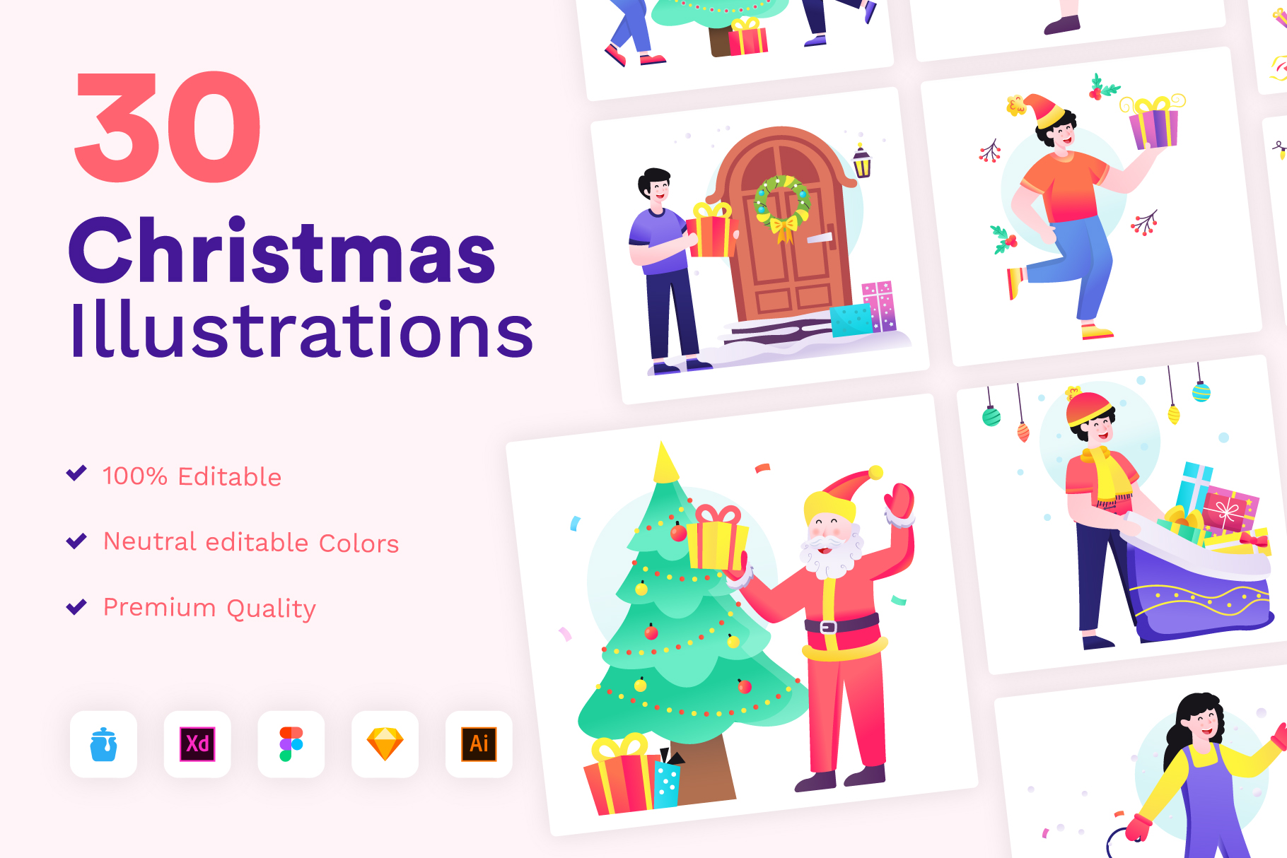 30 Christmas Illustrations