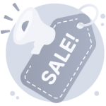 Sale promotion, a flat rounded editable icon