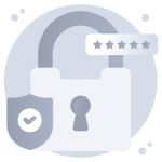 Security, a flat rounded editable icon