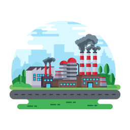 Catchy flat illustration of factory, editable vector