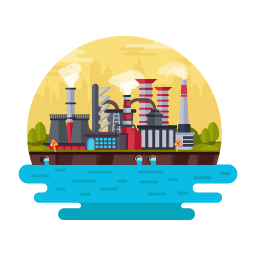 Get hold of this editable flat illustration of factory building