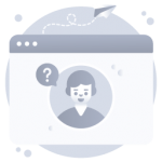 Creatively designed flat conceptual icon of i don’t know, web questions