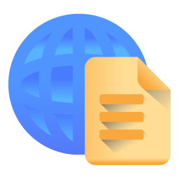A well designed flat icon of global document