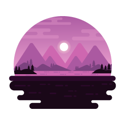 Catchy vector design of night mountains, landscape illustration