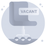 Vacant, a flat conceptual icon with download facility