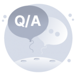 A well designed flat icon of question answer