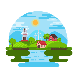Take a look at this premium flat illustration of countryside