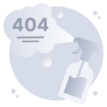 A well designed flat icon of 404 error