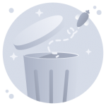 Get hold on this editable flat icon of trash is empty