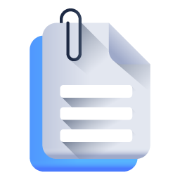 Creatively designed flat icon of attached files