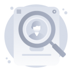 Flat editable concept icon of search user
