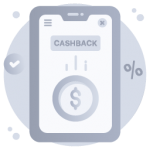 A perfect flat icon of mobile cashback