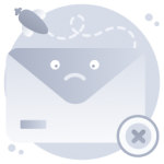 A mail rejected icon in editable design