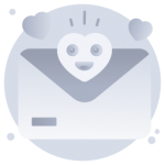 A lovely mail icon in editable flat design