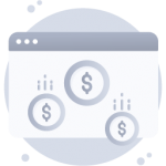 Grab this flat icon of online making money