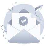 Mail send, flat round icon download