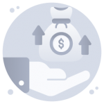 A flat concept icon of increase income in modern editable style