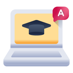 Get hold on this flat icon of e learning