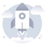 A well designed flat icon of launch app
