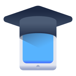 A modern flat icon of education app