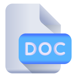 A unique flat icon of doc file